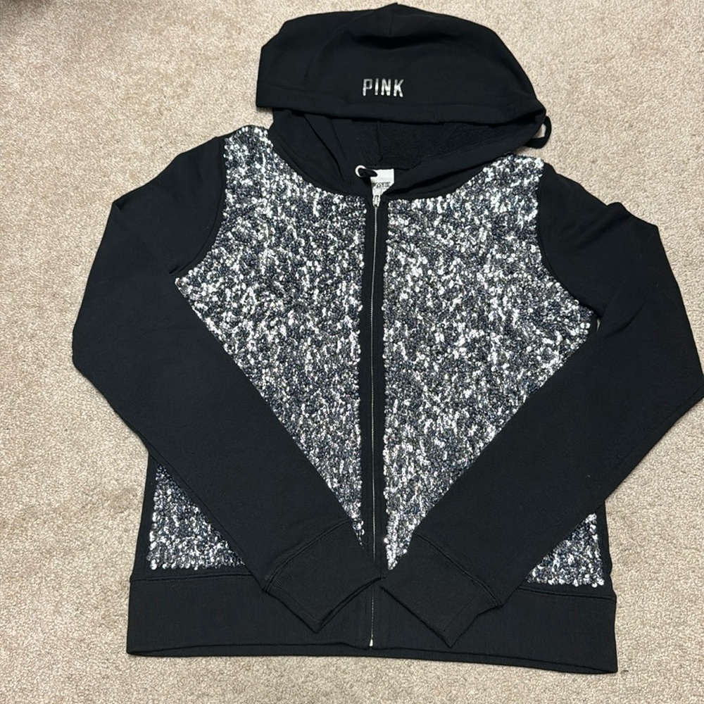 Victorias Secret Pink bling zip jacket